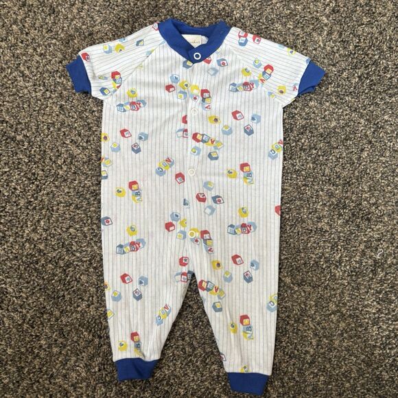 Vintage Swanknit Newborn Boys Short Sleeve Sleeper. - Picture 1 of 7